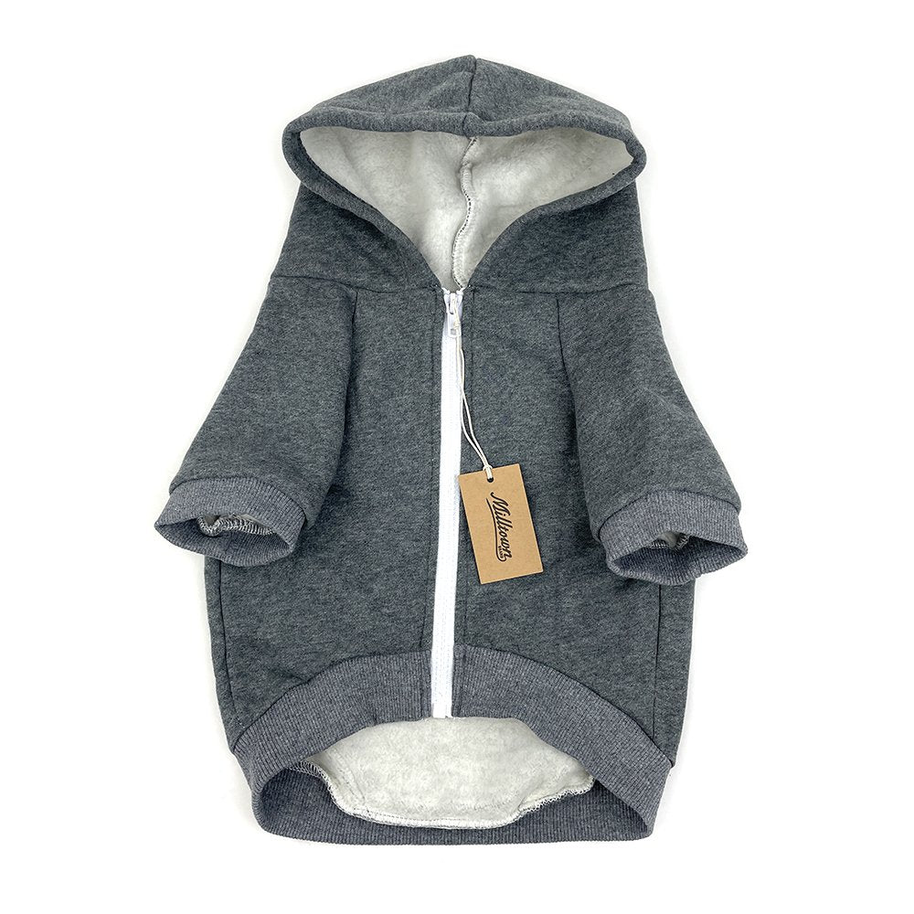 Zip Up Dog Hoodie - Charcoal Grey – Milltown Brand