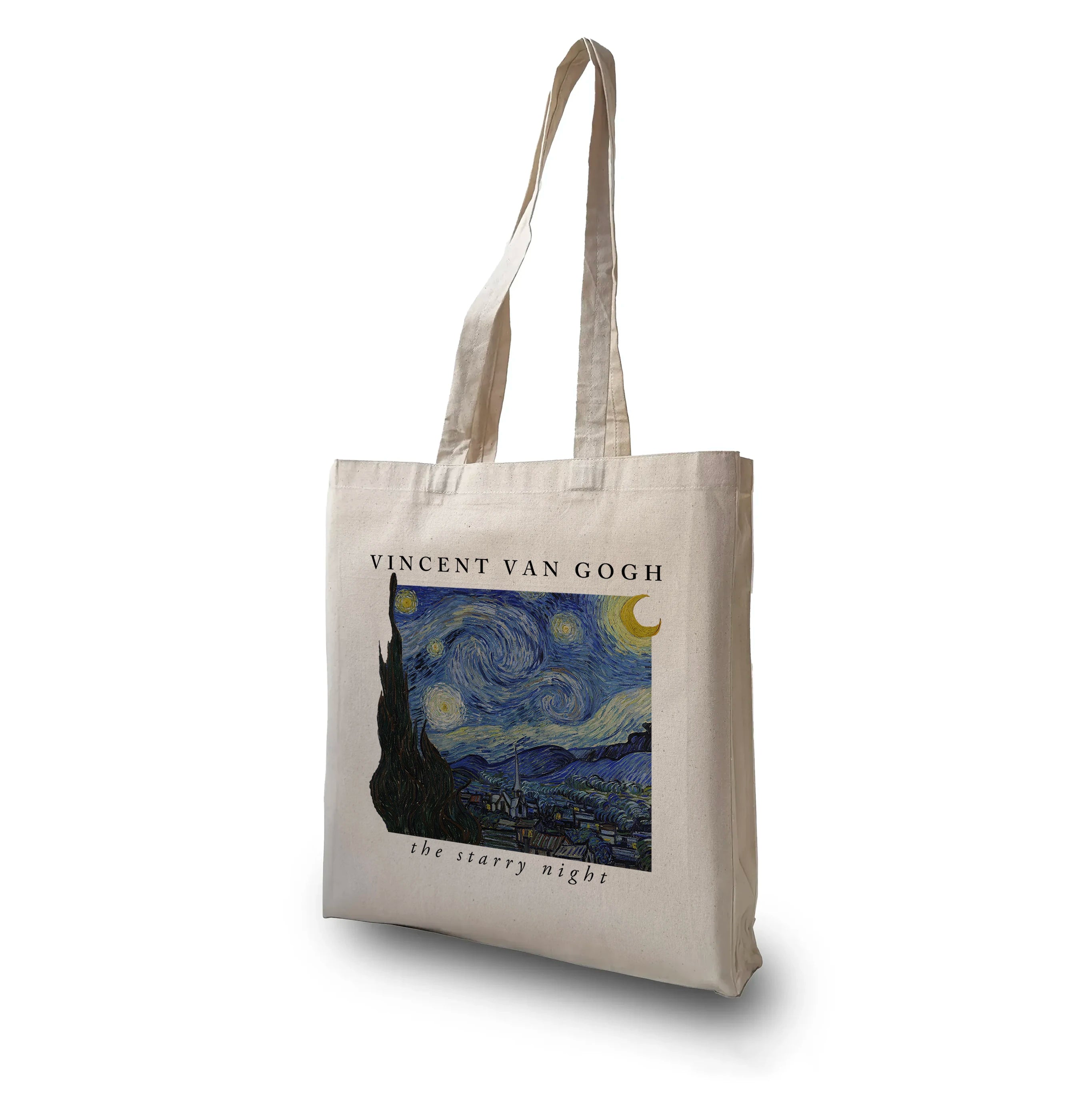 Van Gogh Starry Night Painting Tote Bag with Zip – Nukkad Studios