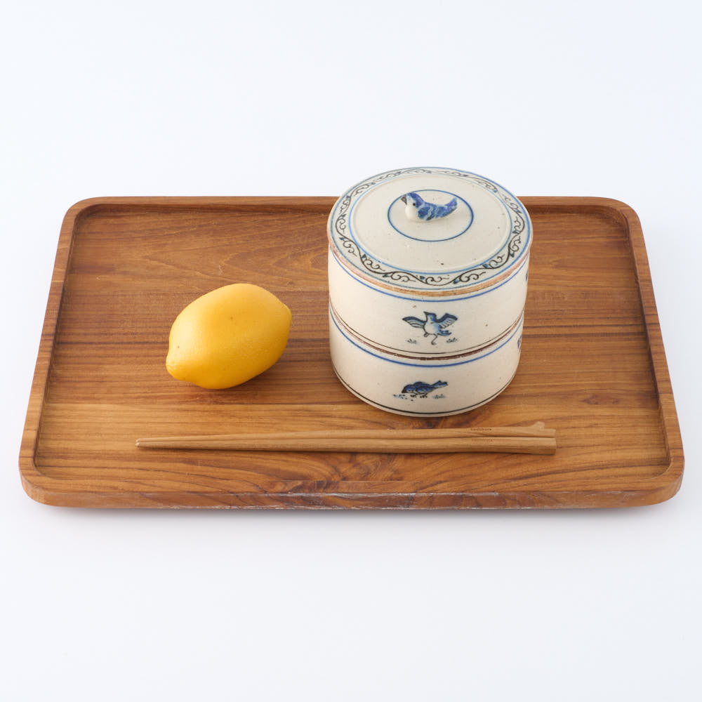 作家 中西申幸 鳥遊戯画 ミニお重 ¥16,500 大人の焼き物