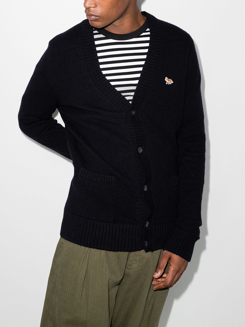 MAISON KITSUNE - Men Baby Fox Patch Cosy Cardigan – Atelier New York
