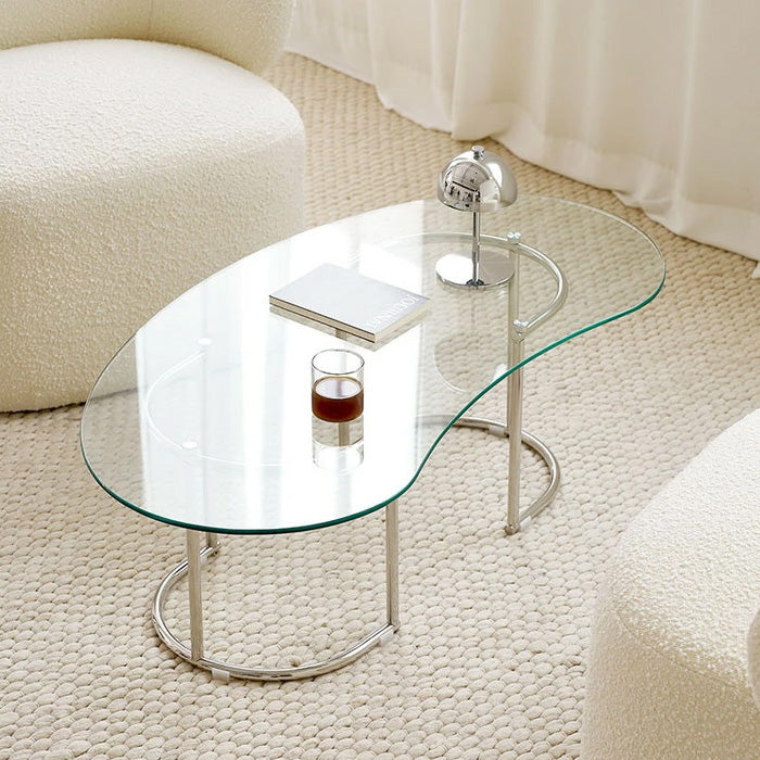 roomnhome×リコメン堂】ガラステーブル 幅120cm センターテーブル