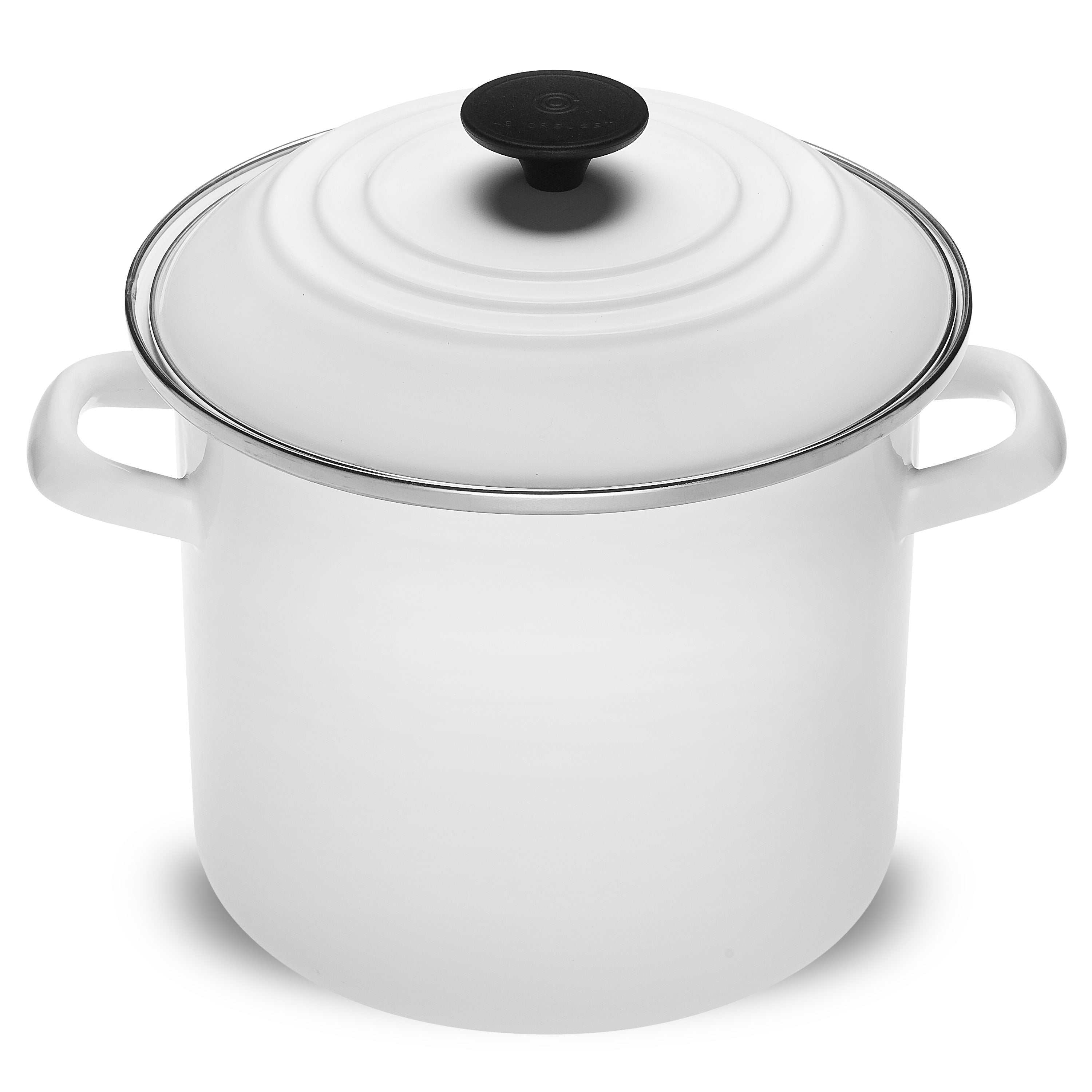 Le Creuset Stock Pot - 8-qt Enameled Steel - White – Cutlery and More