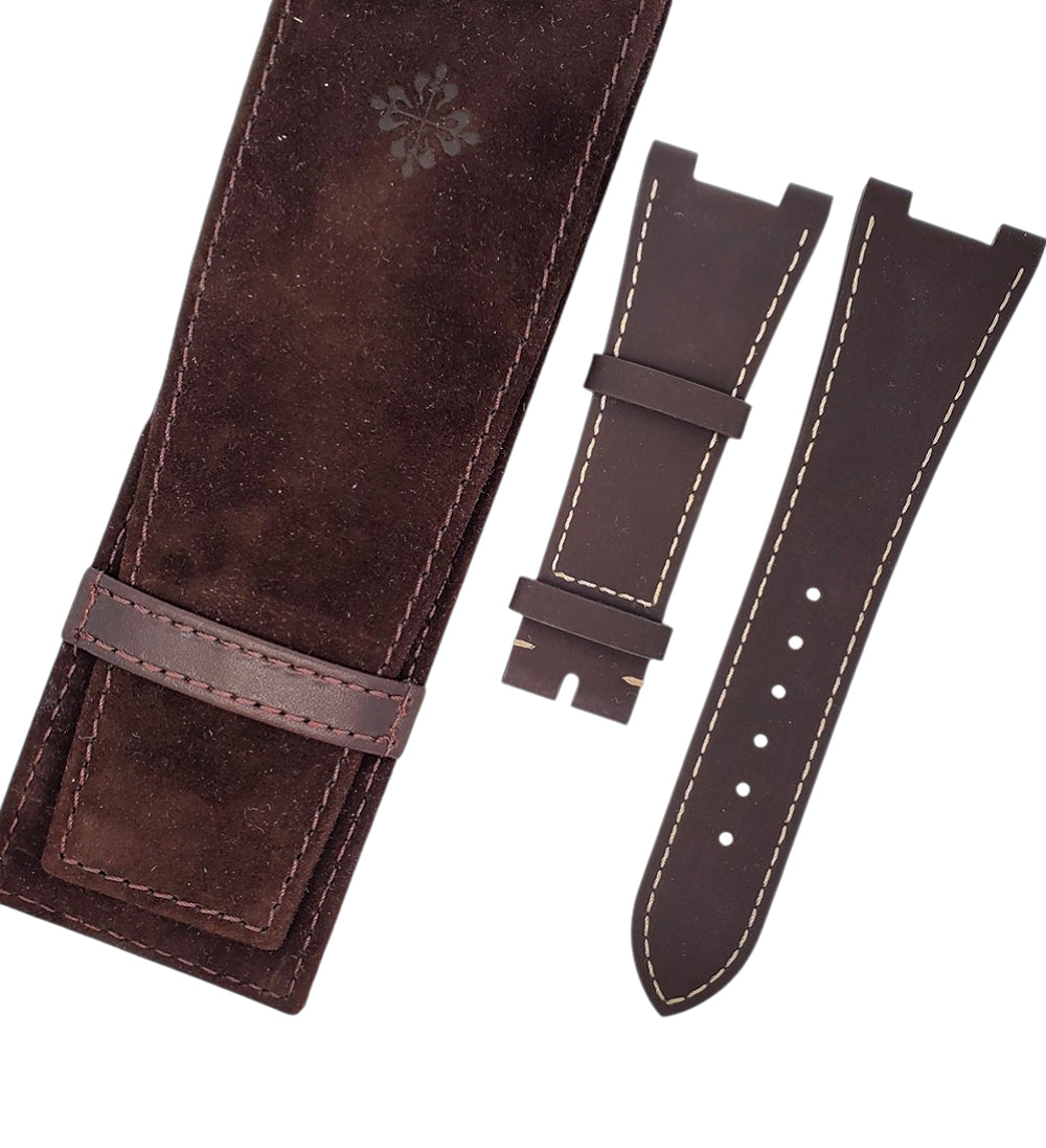 OEM Genuine Patek Philippe Nautilus 5712 Brown Leather Watch Strap 21m