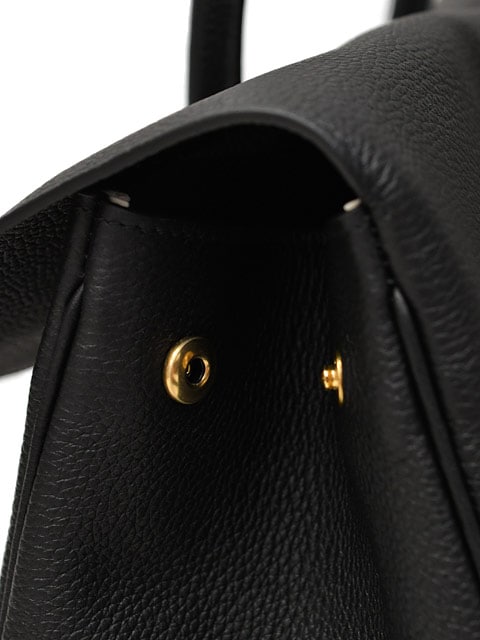 CISEI【チセイ/シセイ】フラップ付きトートバッグM 981 LD NERO シボ革