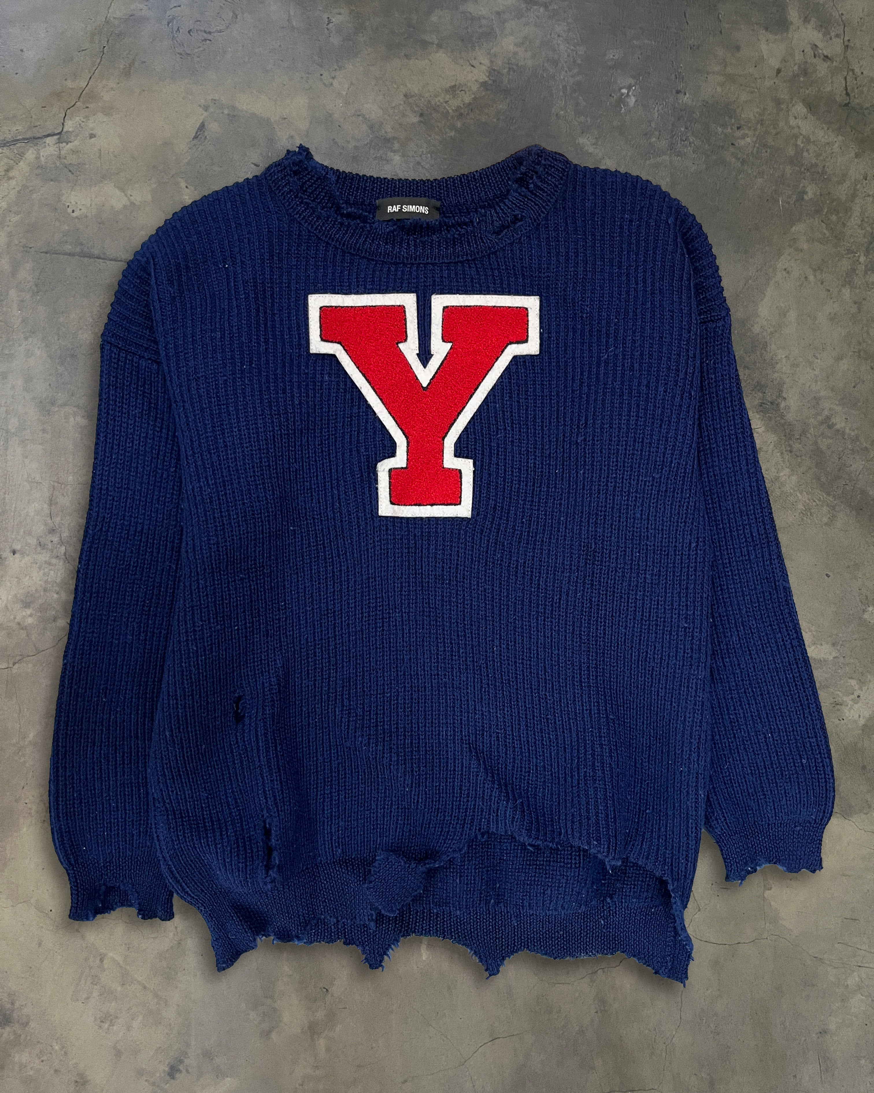 RAF SIMONS AW2016 TWIN PEAKS Y VARSITY KNIT – glam archive