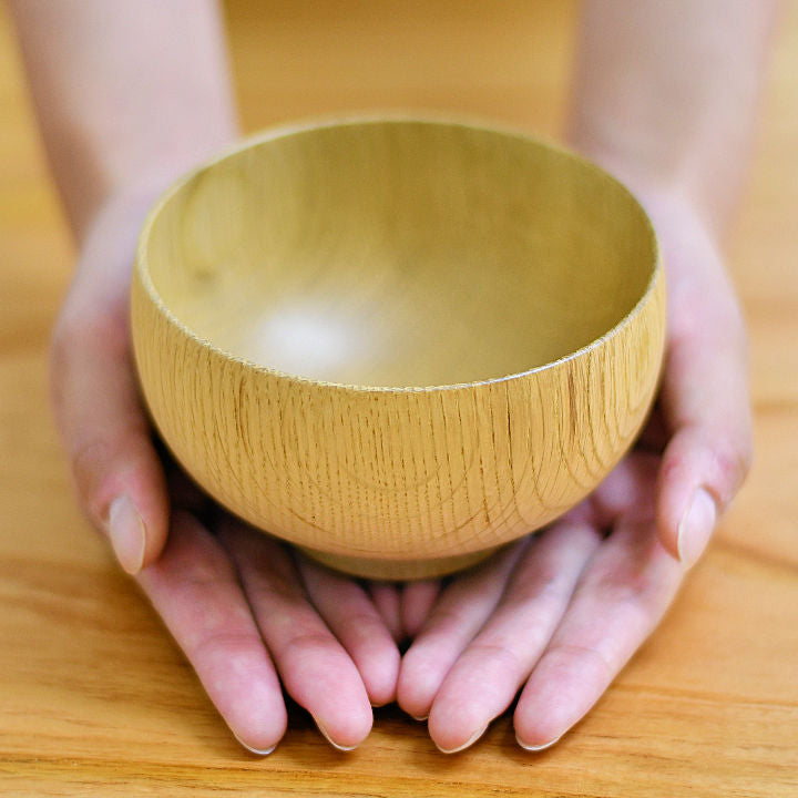 山中漆器 お椀 | しらさぎ椀M ナチュラル | 楢 | 白鷺木工