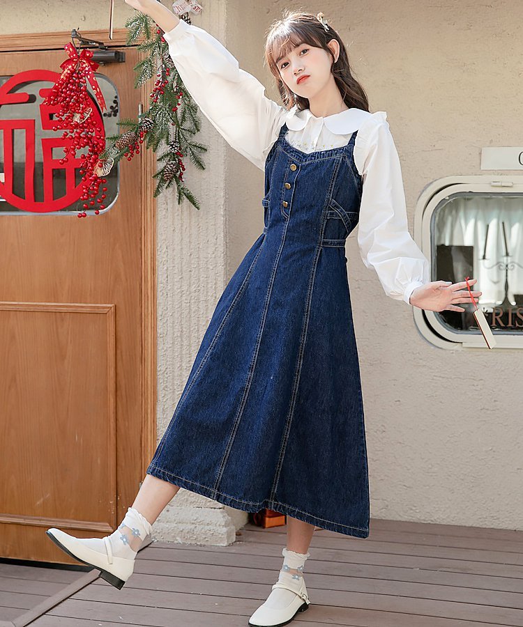 サイドクロスベルトAラインジャンパースカート – jemiremi（ジェミレミ）