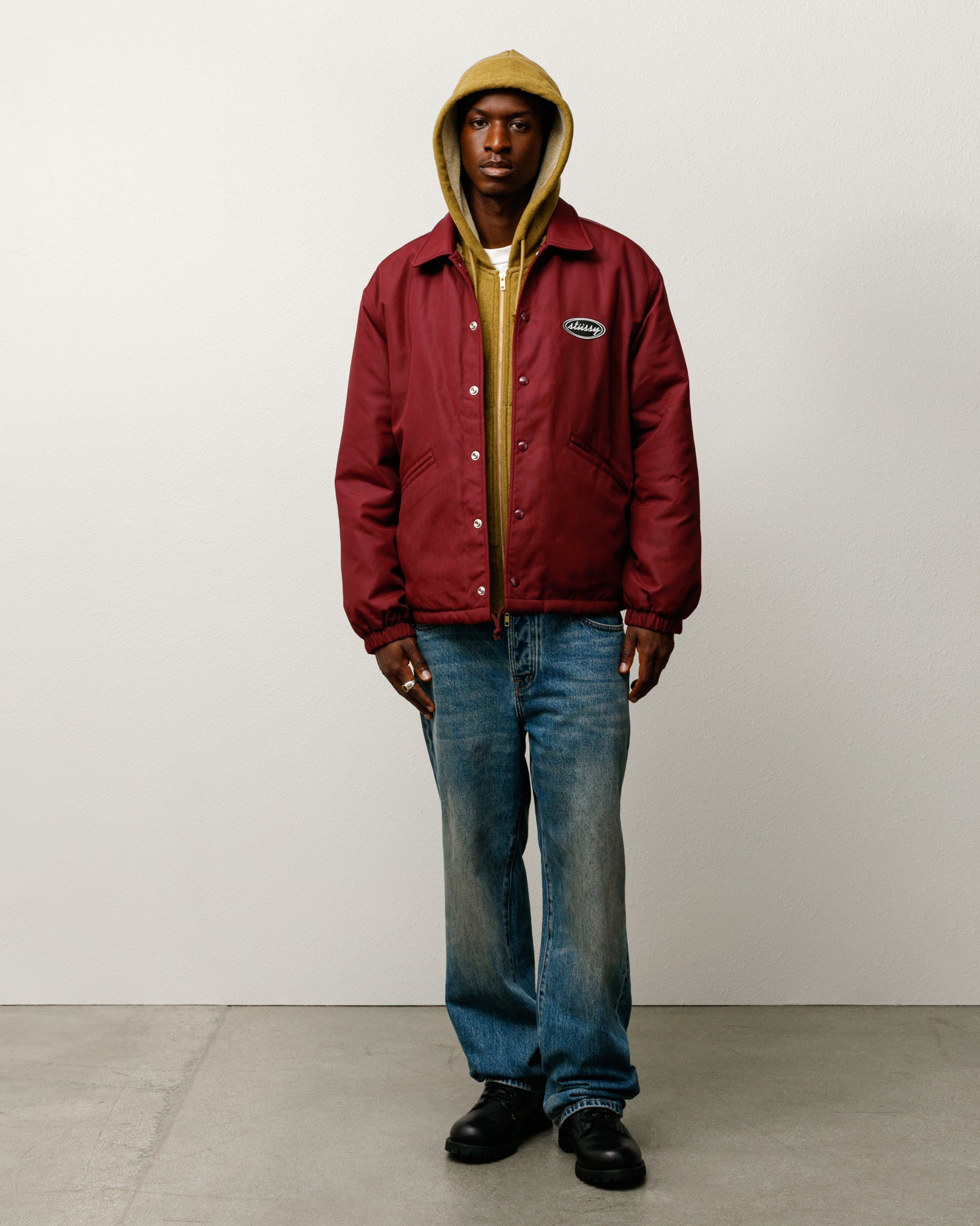 Coaches Jacket – Burgundy | Outerwear | Stüssy Japan