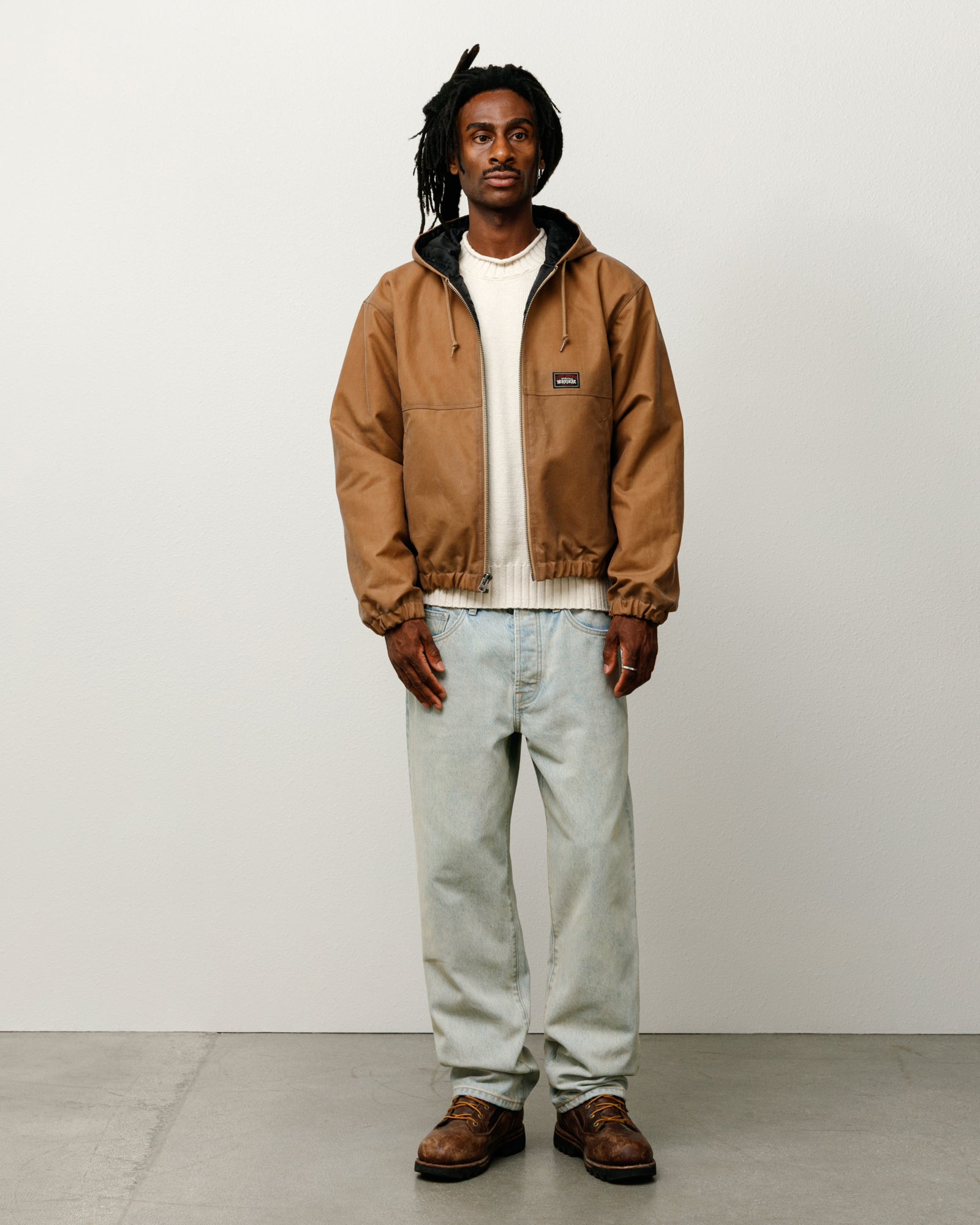 Waxed Cotton Work Jacket – Khaki | Outerwear | Stüssy Japan