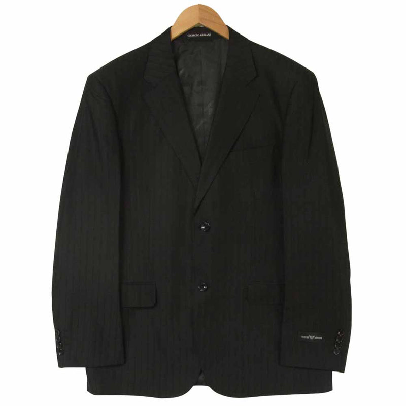 C449 極美品!! ジョルジオ アルマーニ 黒ラベル セットアップ スーツ