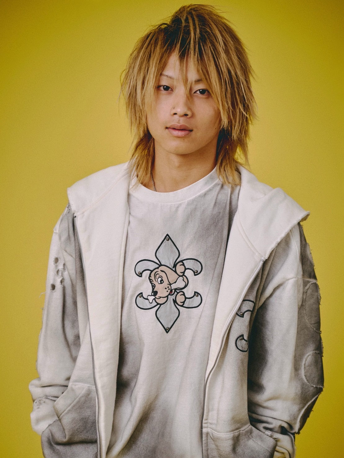 GALFY】ぼろぼろロゴ百合の紋パーカー – PRESSING WEB SHOP