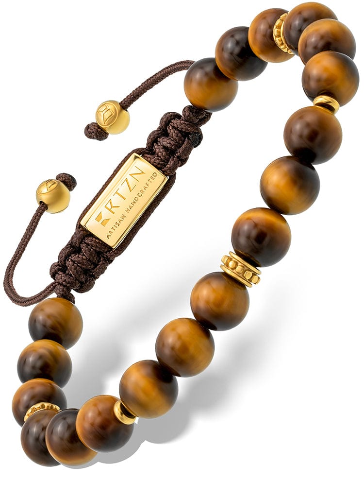 Mykonos Tiger Eye Beaded Bracelet for Men | RTZN