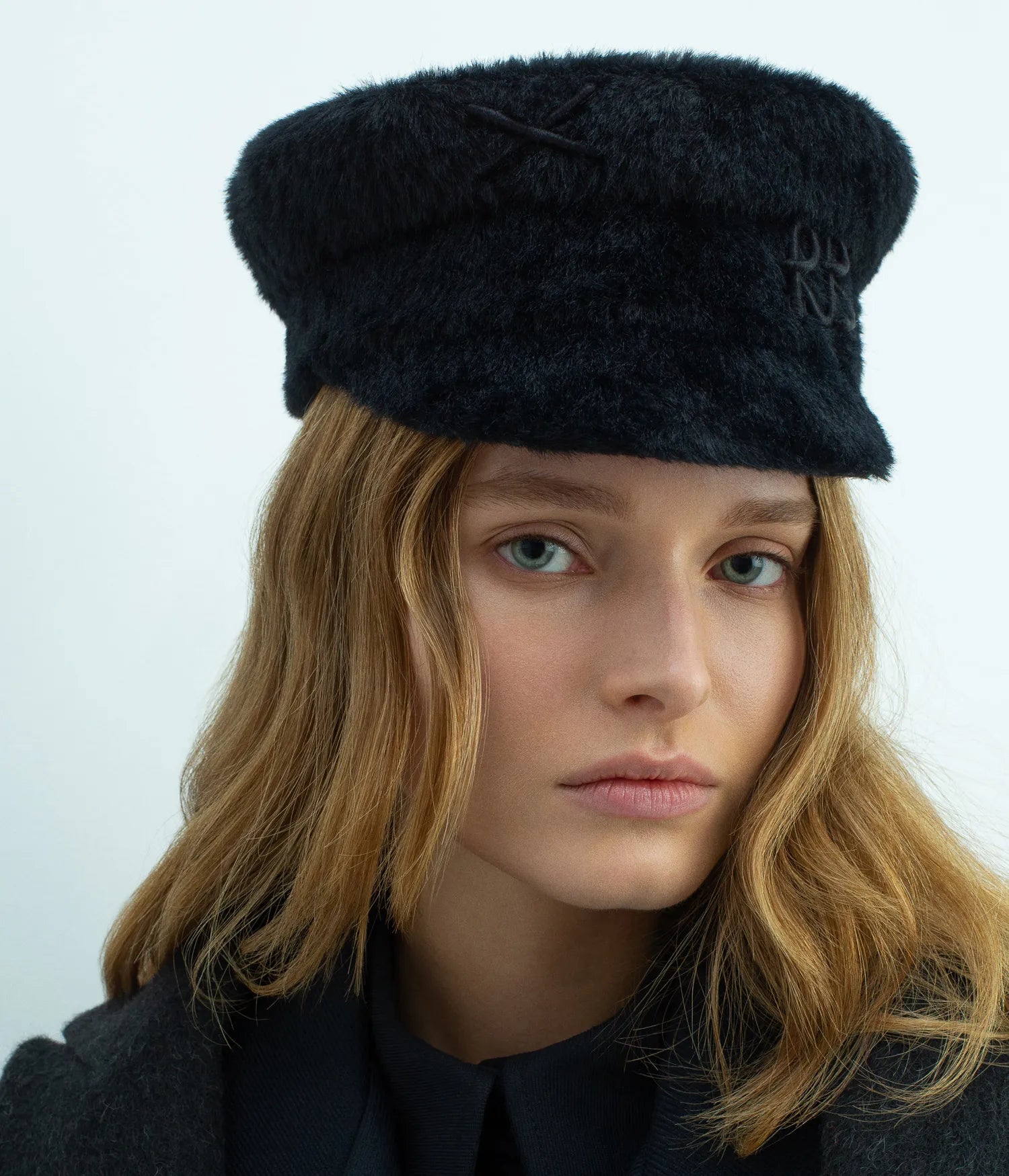 Faux-Fur Baker Boy Cap • Ruslan Baginskiy Hats & Accessories