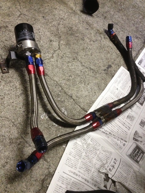 AE86 HKS オイルクーラーエレメント移設 セット