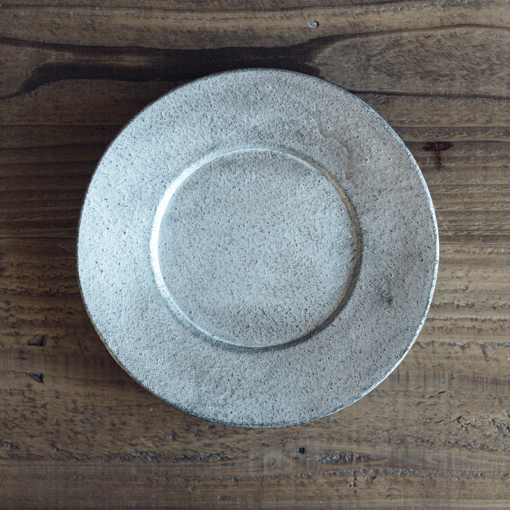 6寸リム皿 (銀彩)｜フルカワゲンゴ おしゃれ かっこいい 高級感 食器