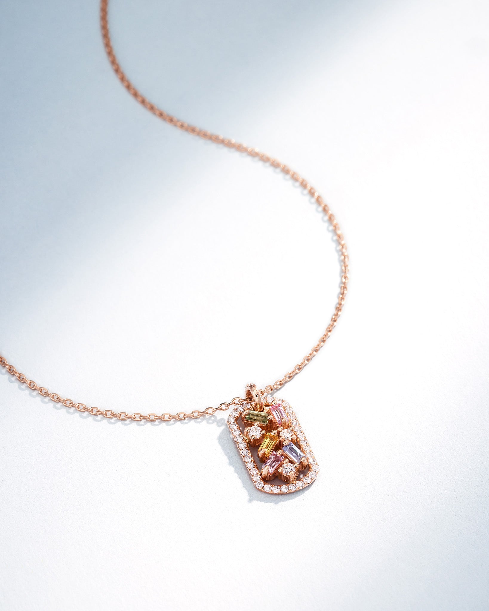 Frenzy Pastel Sapphire Mini Dog Tag Pendant | SUZANNE KALAN®