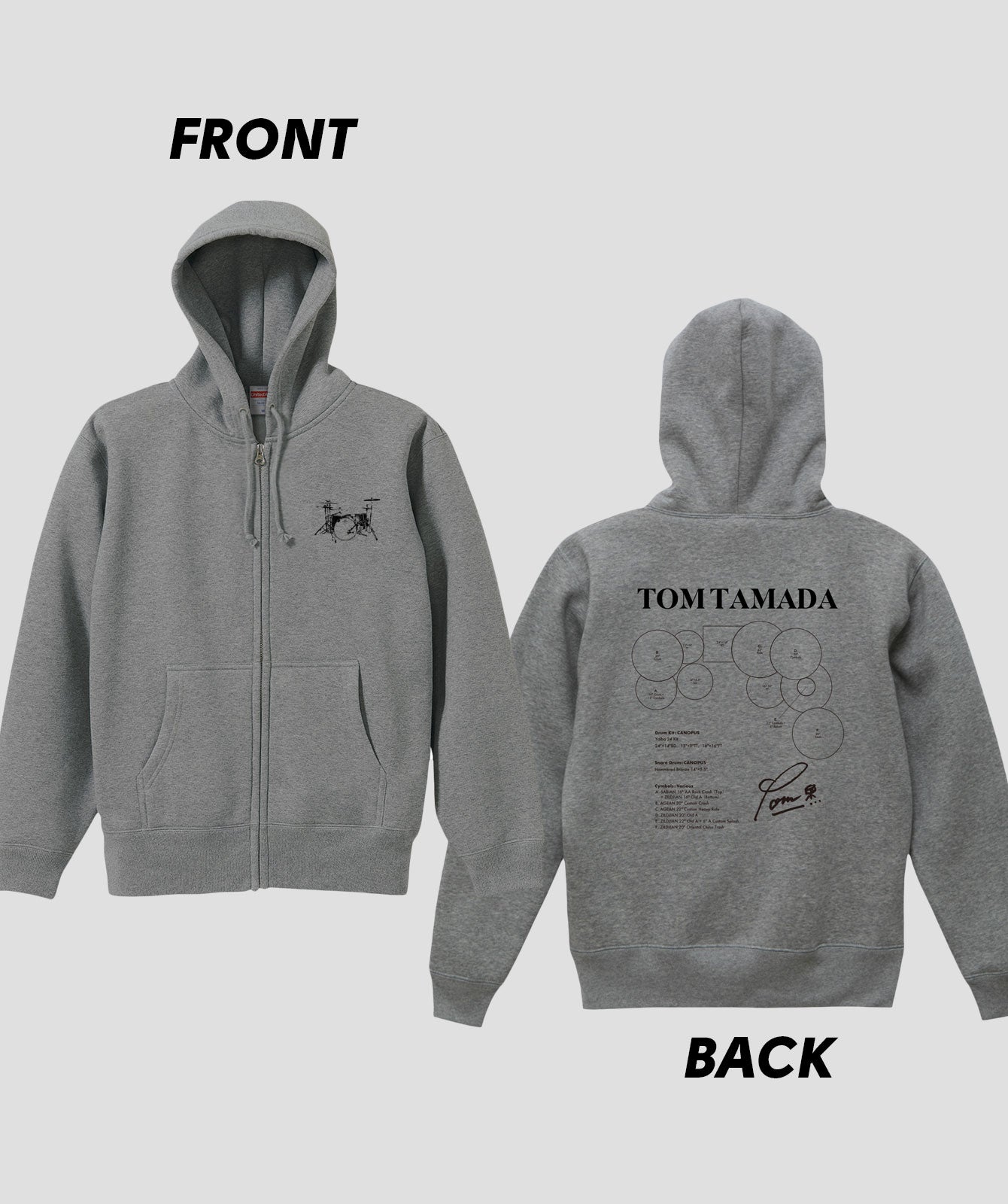 Drummer's Set Up Vol.04 玉田 豊夢 “Hoodie” – T-OD（株式会社