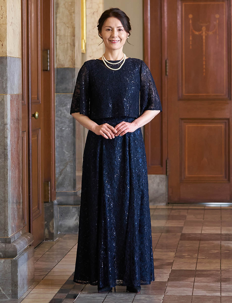 マザーズドレス・結婚式 母親ドレス MD0230-3-DNY ダークネイビー