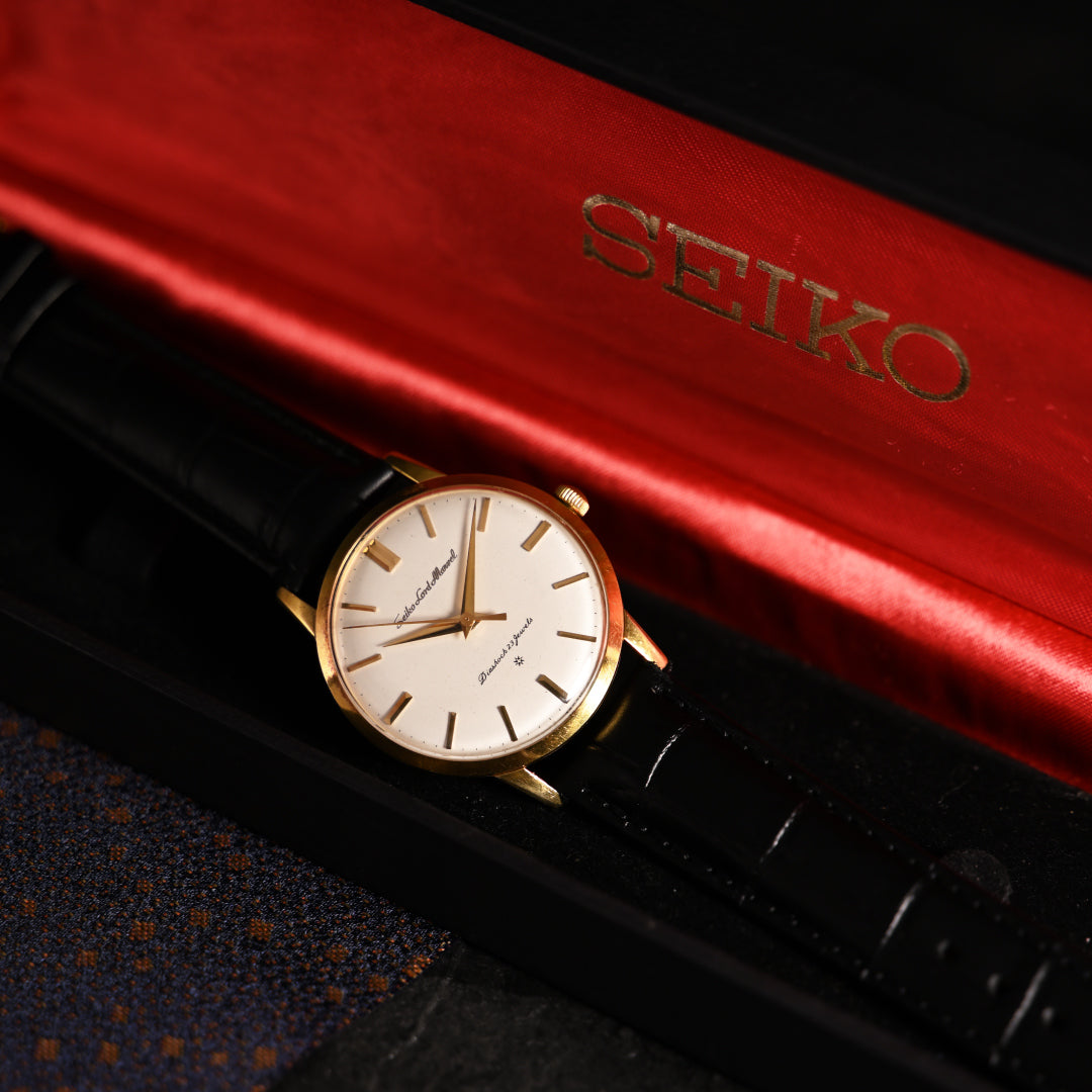 セイコー ロードマーベル 18金無垢 SD文字盤 手巻き 23石 Seiko Lord
