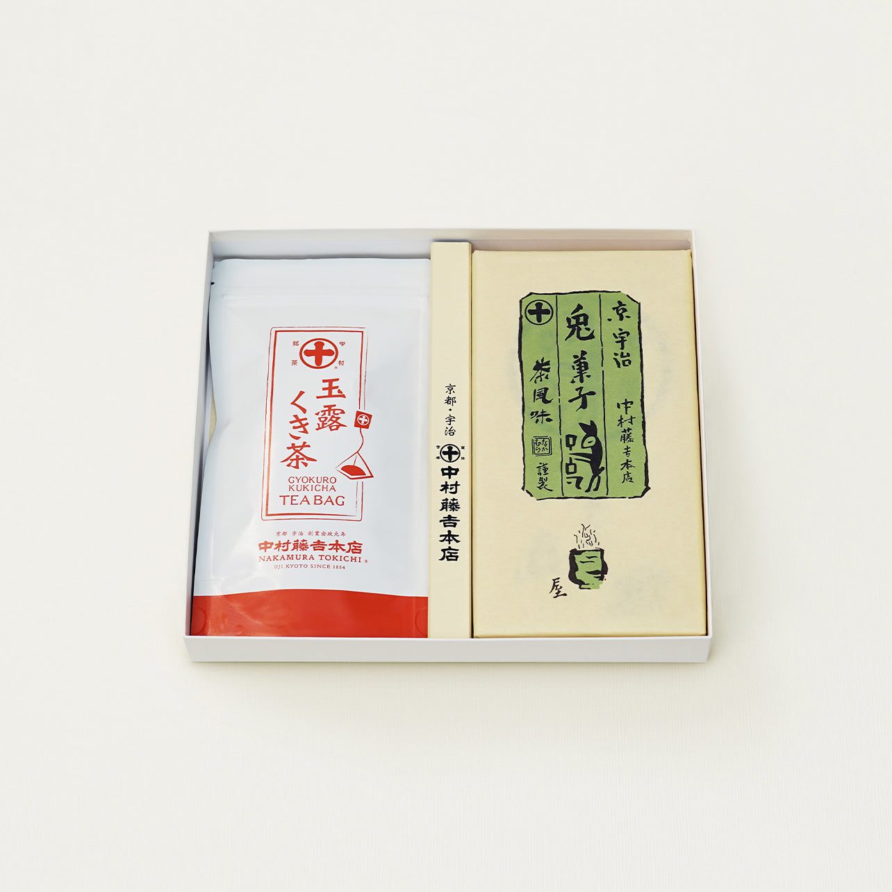 Assortment of rabbit sweets and gyokuro kukicha tea bags – 中村