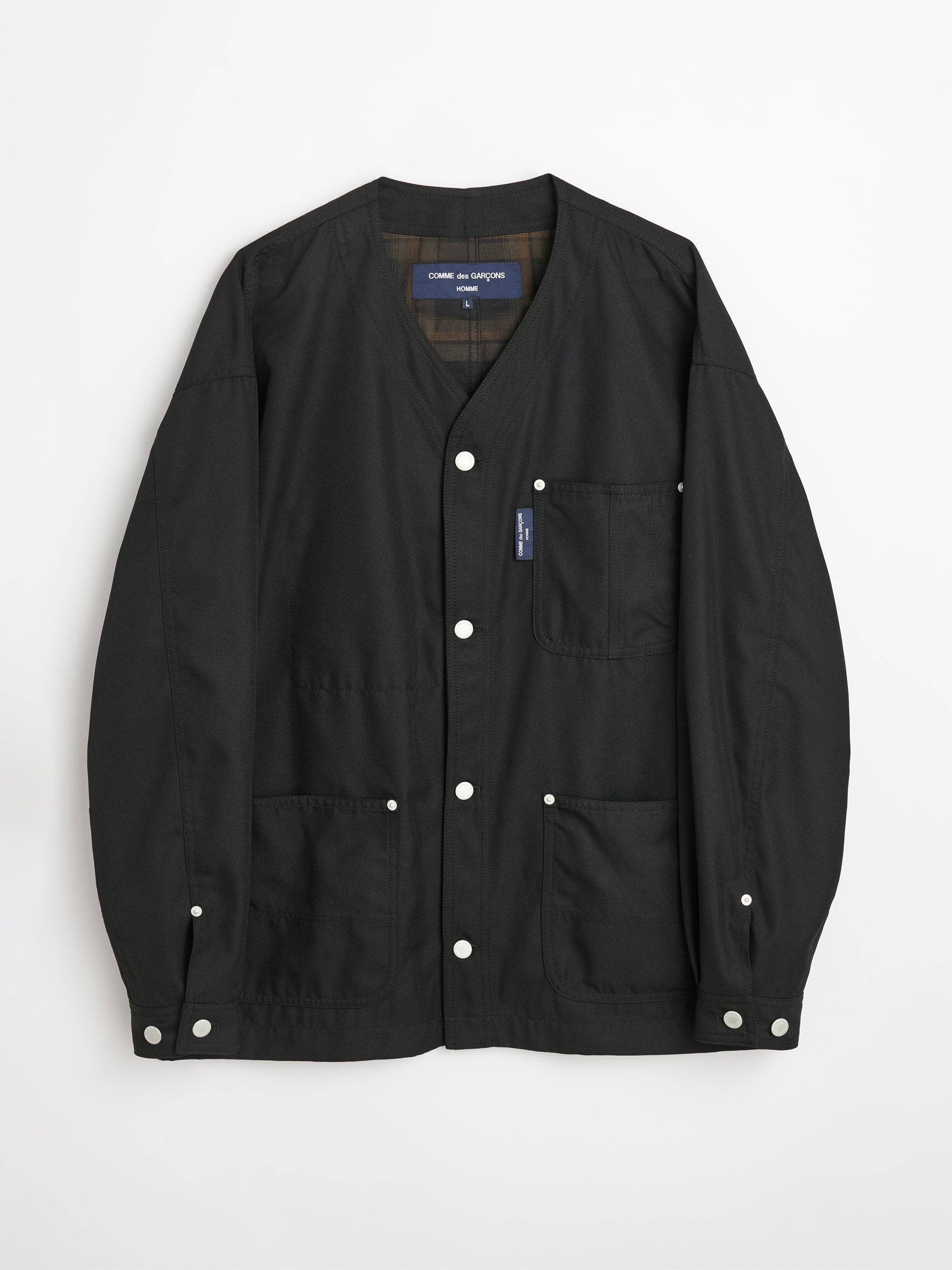 Comme des Garçons Homme Gabardine Cardigan Black – Très Bien