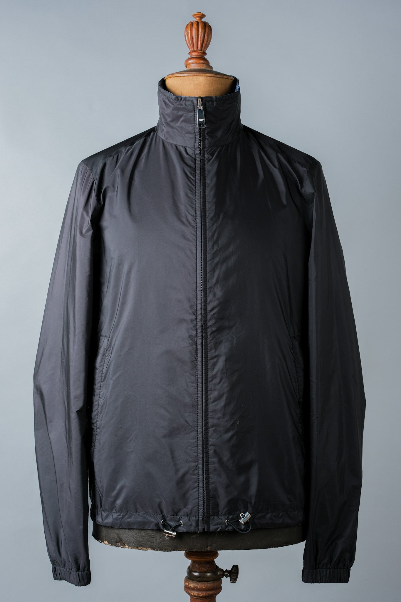 2010's】Old PRADA LINEA ROSSA Nylon Reversible Zip Up Jacket Size.48