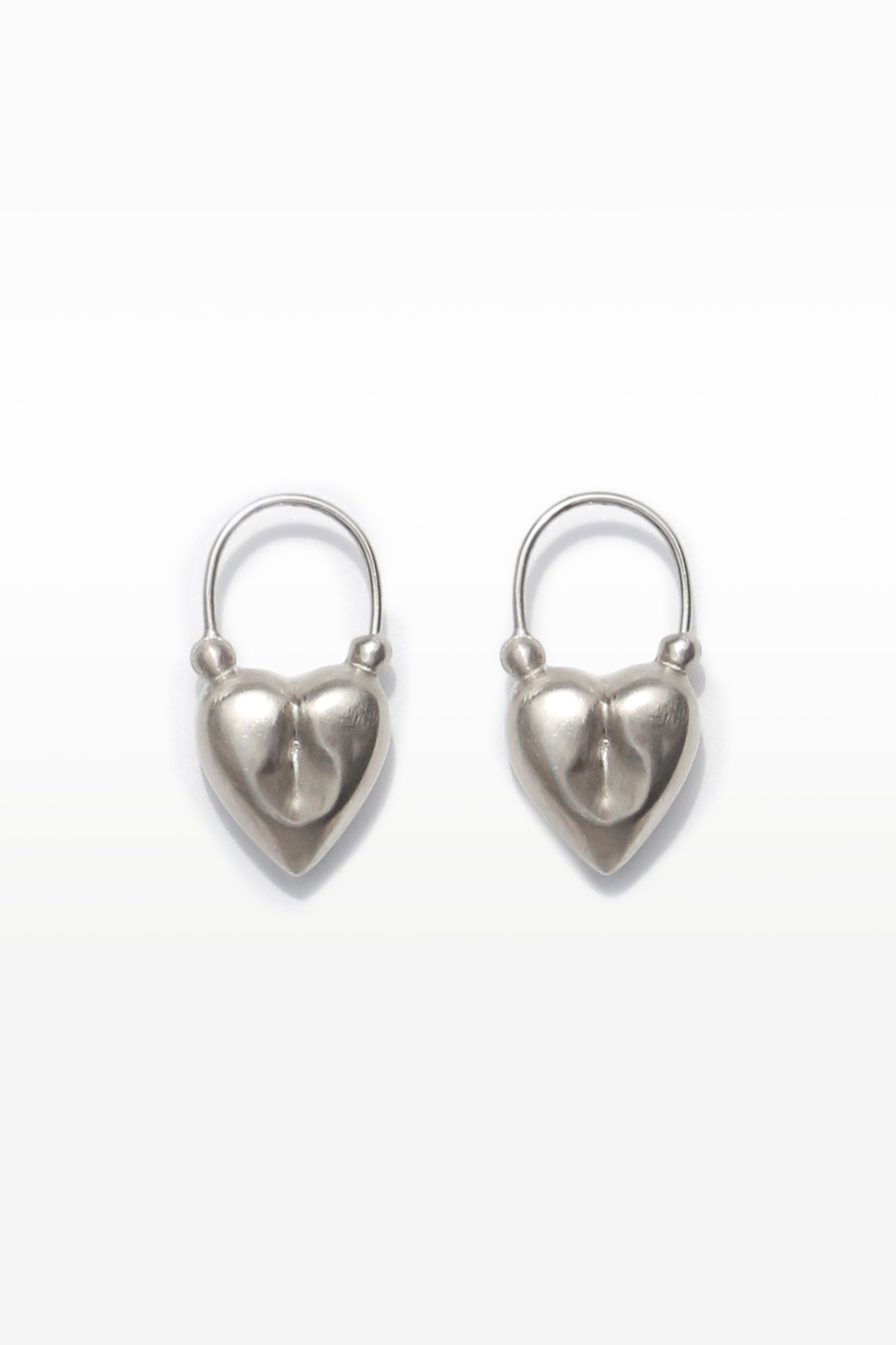 Puffed Heart Earrings – Handmade Sterling Silver Heart Jewelry