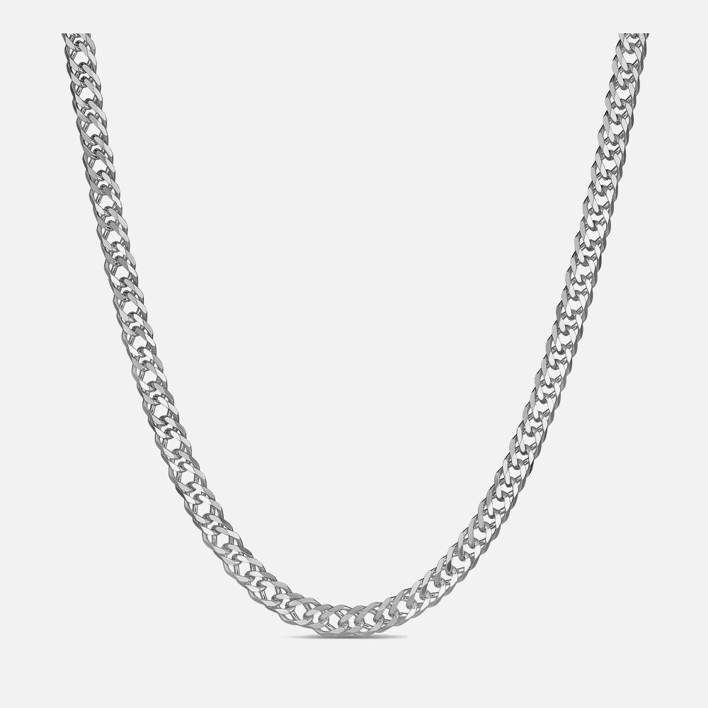 Double Link Silver Chain Necklace | Teddy Howler Jewelry