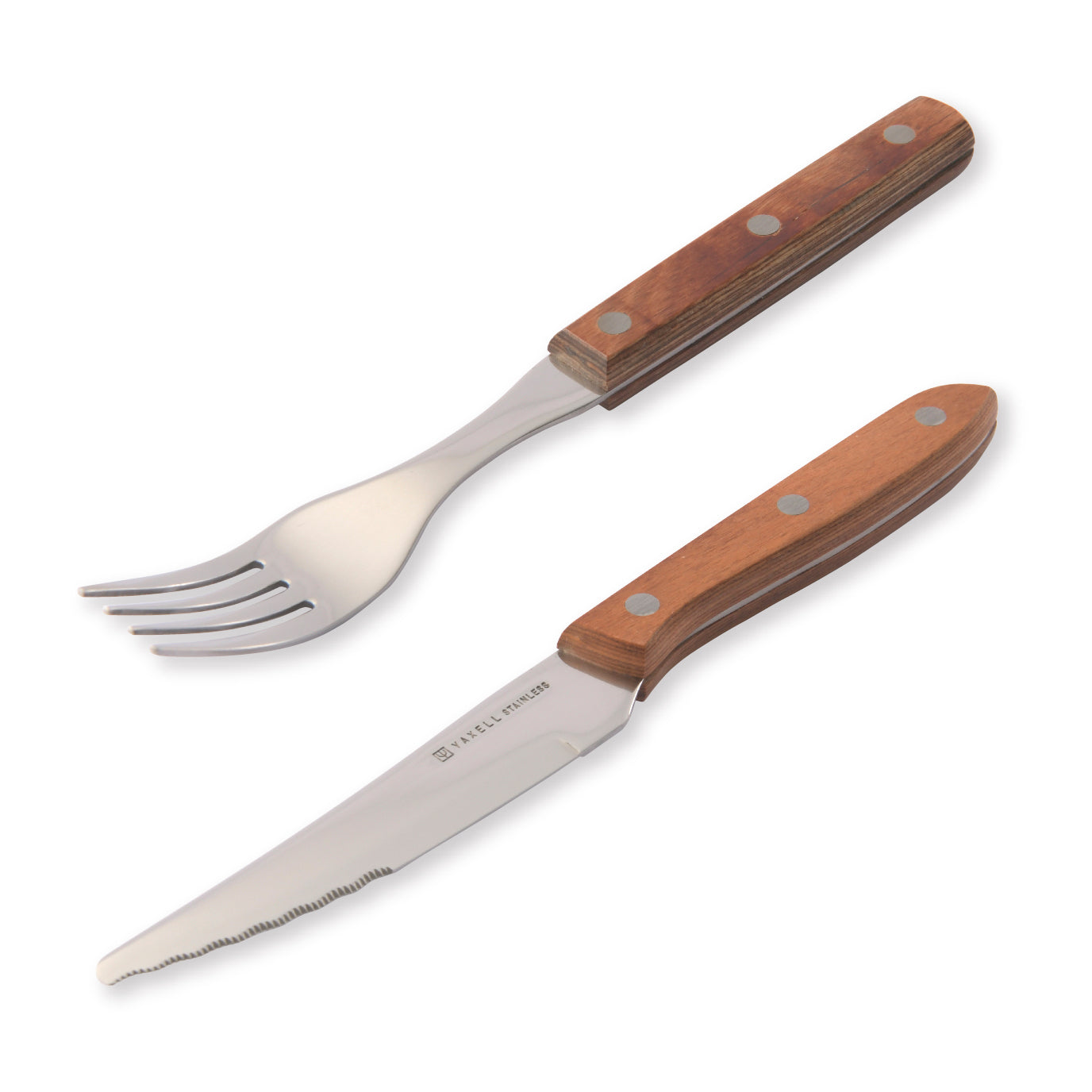 強化木カトラリー｜ステーキナイフ＆フォークセット – YAXELL｜株式