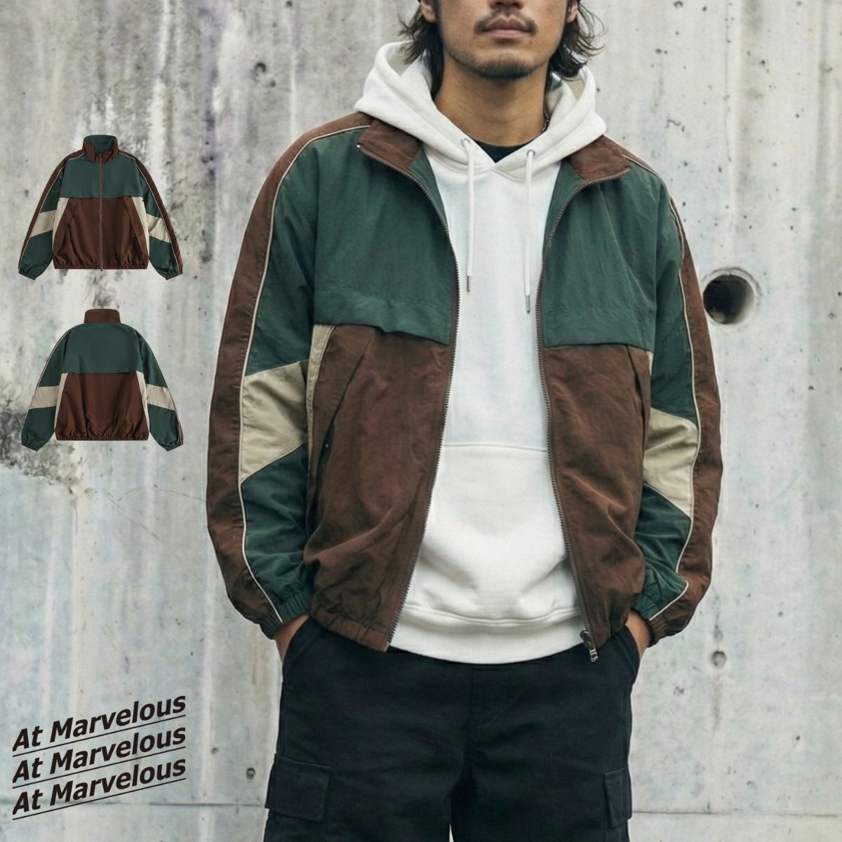 Jacket/カラーブロックナイロンジャケット ST/No.23303 – At Marvelous