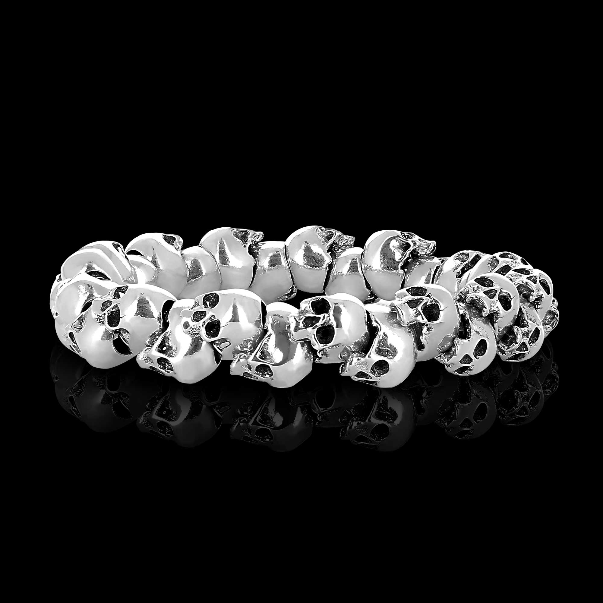 カタコンブ｜シルバー925 スカルブレスレット 100g超 – Flibustier