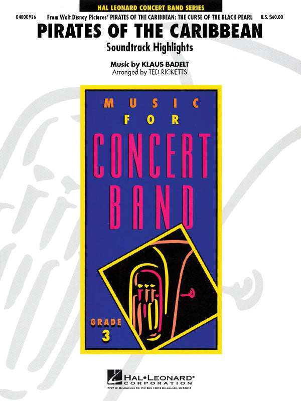 パイレーツ・オブ・カリビアン 呪われた海賊たち」メドレー 吹奏楽譜