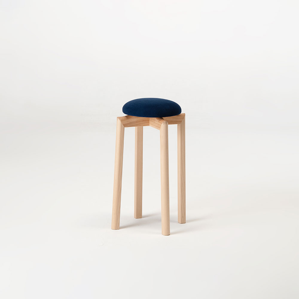 匠工芸 スツールSS「MUSHROOM-マッシュルーム-」カバ材 高さ50cm 全5色