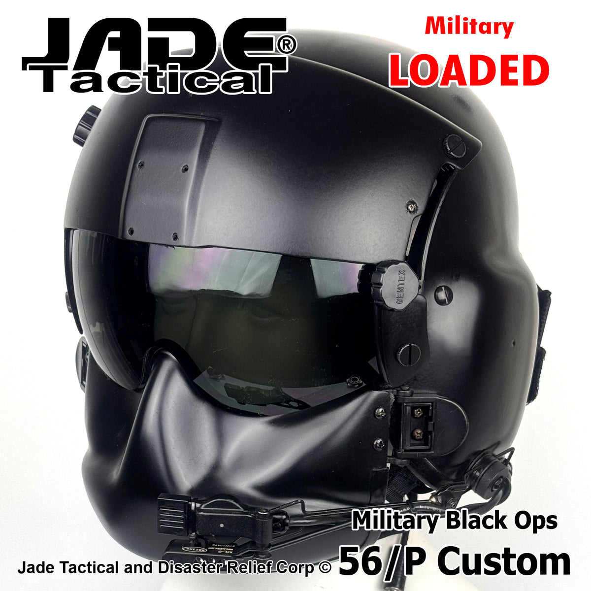 GENTEX 56/P USA Helicopter Flight Helmet Black Ops – Jade Tactical