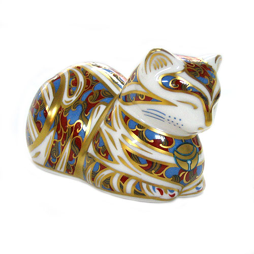 ロイヤル・クラウン・ダービー 猫のペーパーウェイト