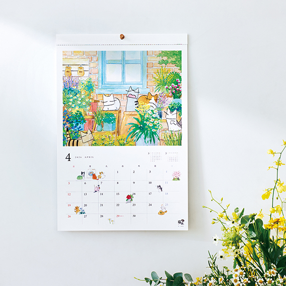 移ろう時と花、そして猫を日本画家久保智昭さんが描く。コラボ