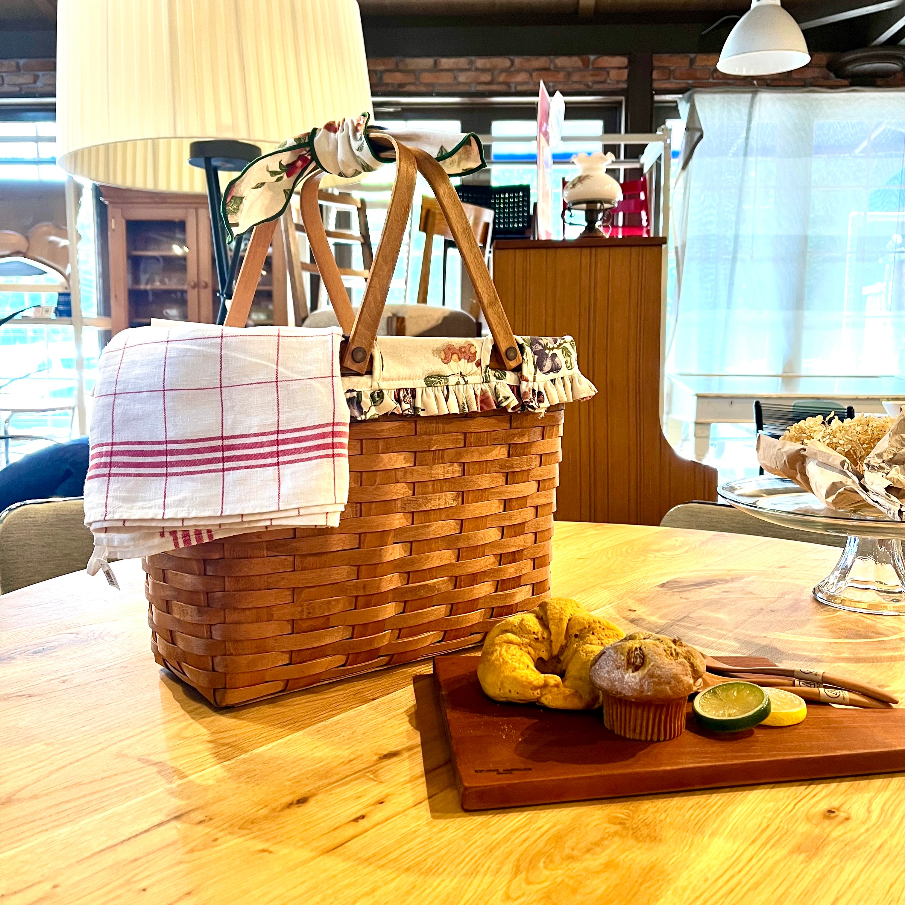 ロンガバーガー/Longaberger バスケット 大【1a】 かご カントリー