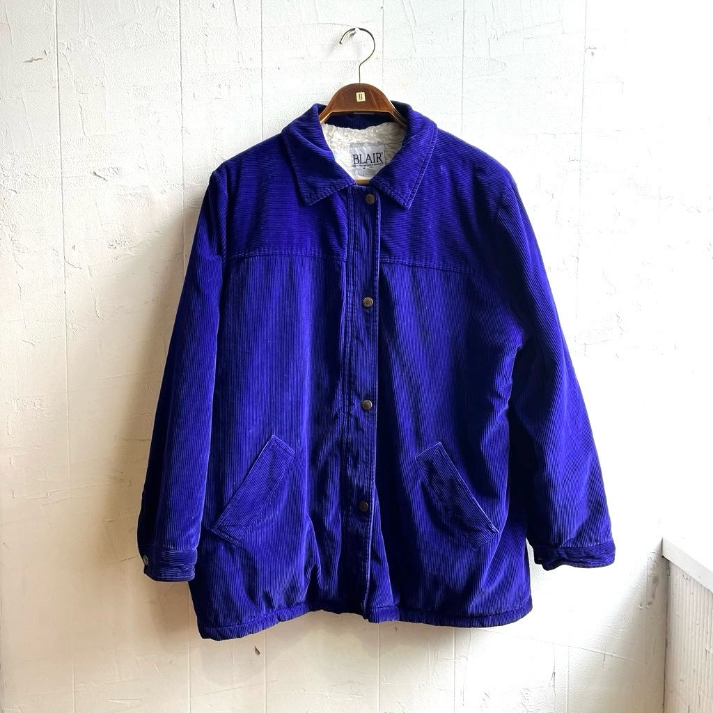 古着】ヴィンテージ コーデュロイジャケット ブルー 古着 アウター