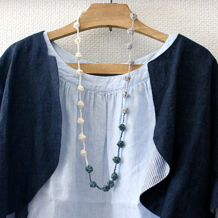 かぎ針編み「コロンコロンネックレス」編み図（PDF） – Ronique Store