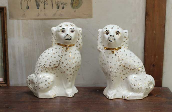 アンティーク雑貨 アンティークスタッフォードシャードッグペア | 雑貨