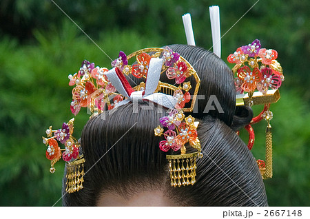 花嫁 文金高島田 色打掛の写真素材 [2667148] - PIXTA