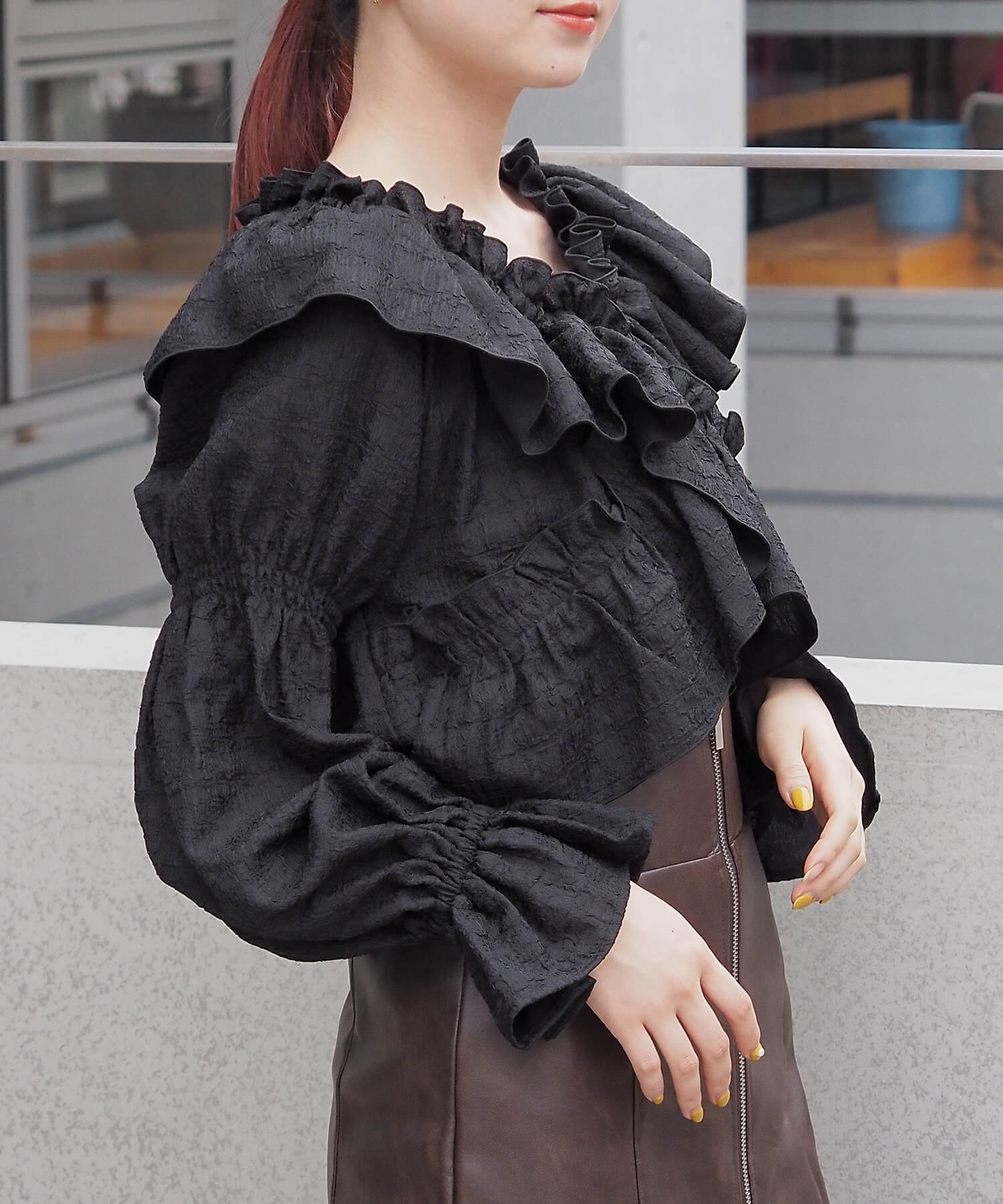 tiptop+pocket ティップトッププラスポケット / フリルクロス2way長袖