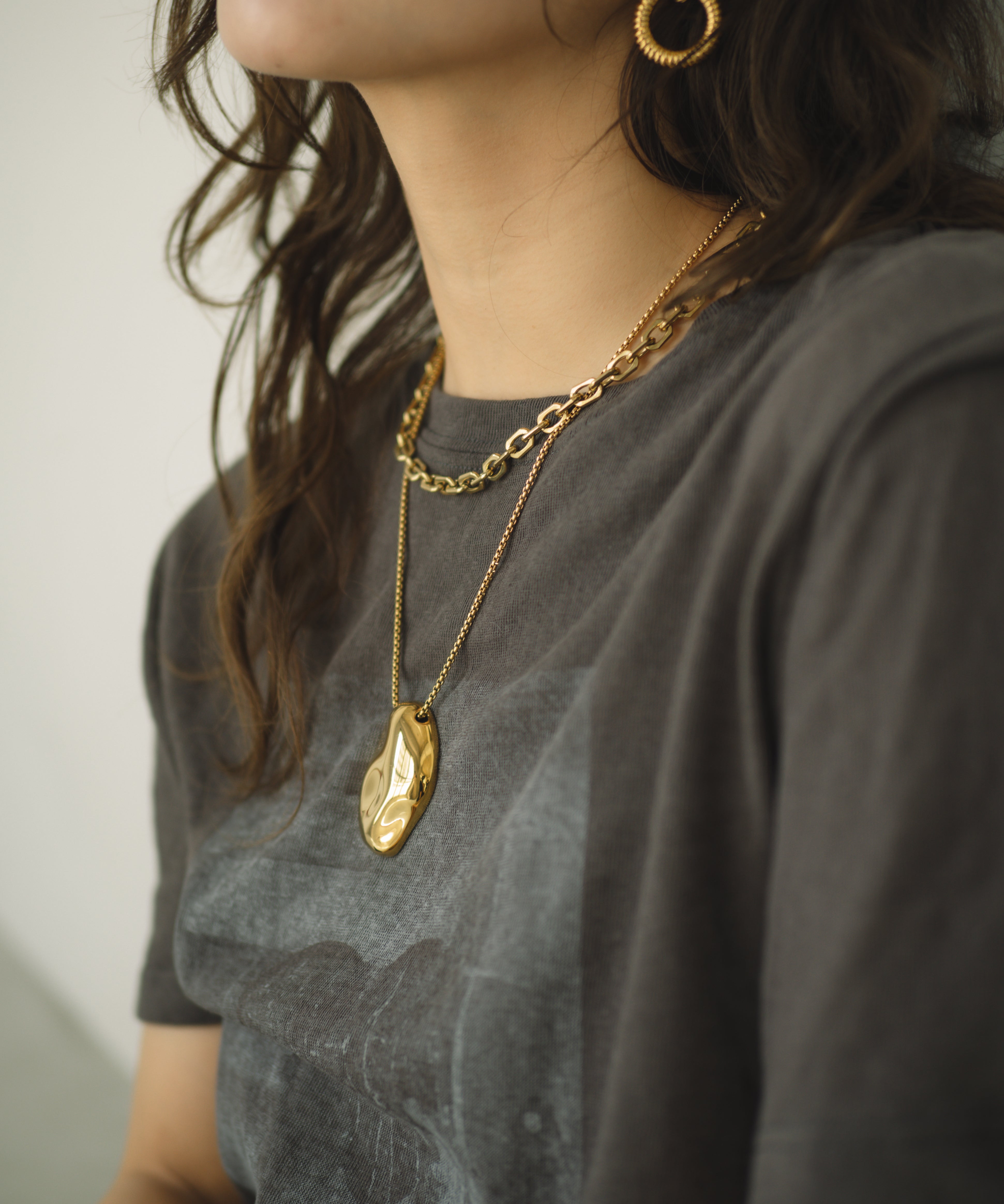 変形チェーンネックレス【Gold】 | tok