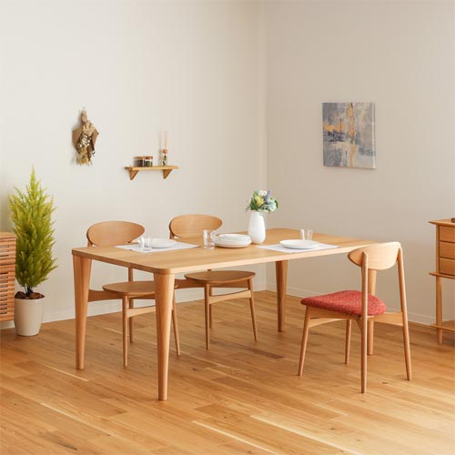 楽天市場】飛騨家具 HIDA 飛騨産業 Jin Dining 侭ダイニング 角丸形天