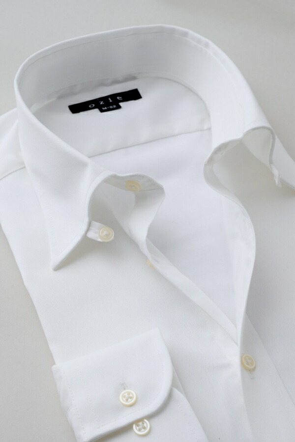 楽天市場】ドレスシャツ 無地 タブカラー ホワイト 白シャツ