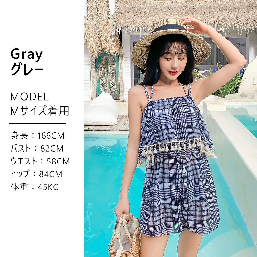 楽天市場】【ビキニ水着3点セット】レディース 体型カバー ロンパース