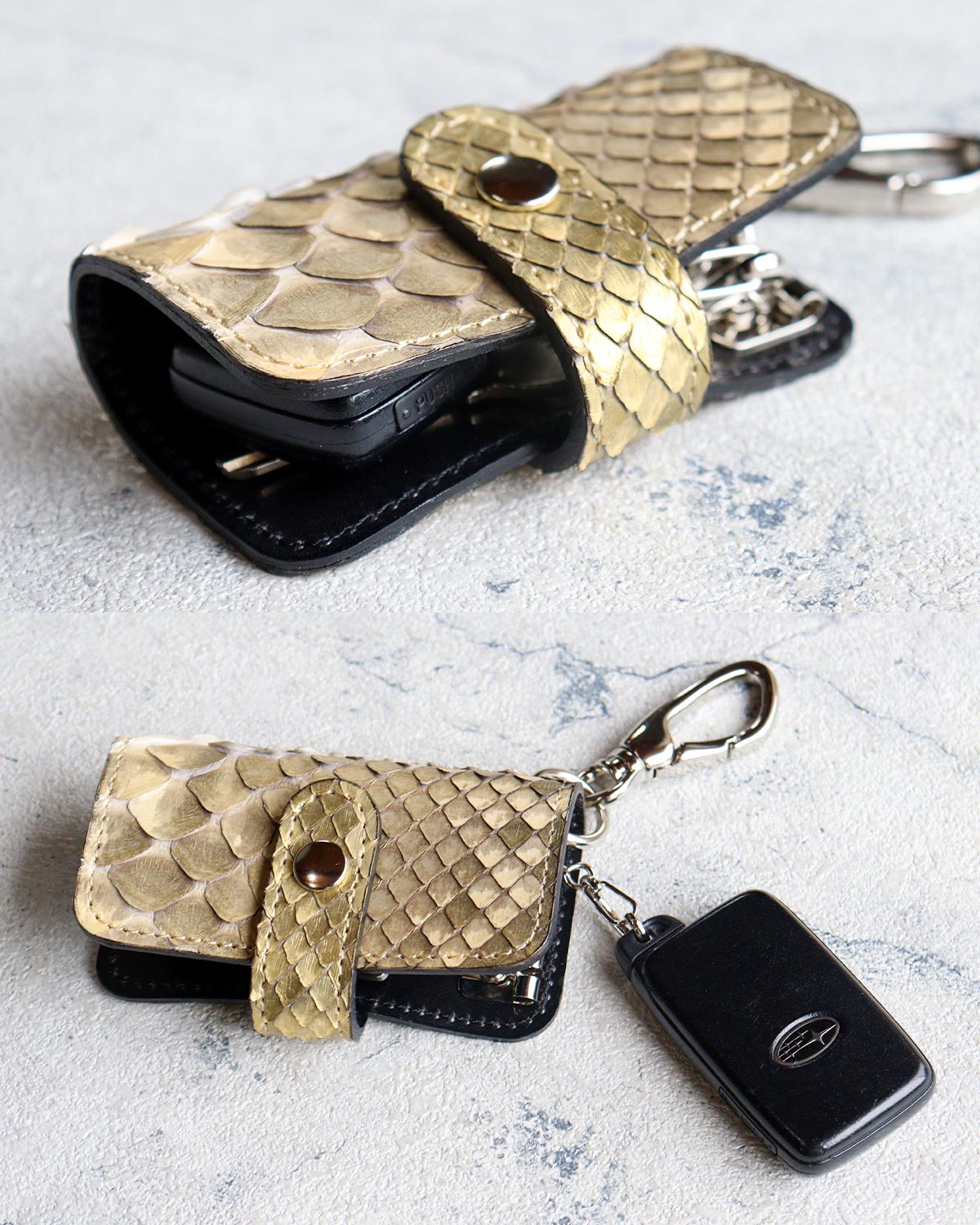 楽天市場】ZOO(ズー) 蛇革 ダイヤモンドパイソンメンズ 5連キーケース