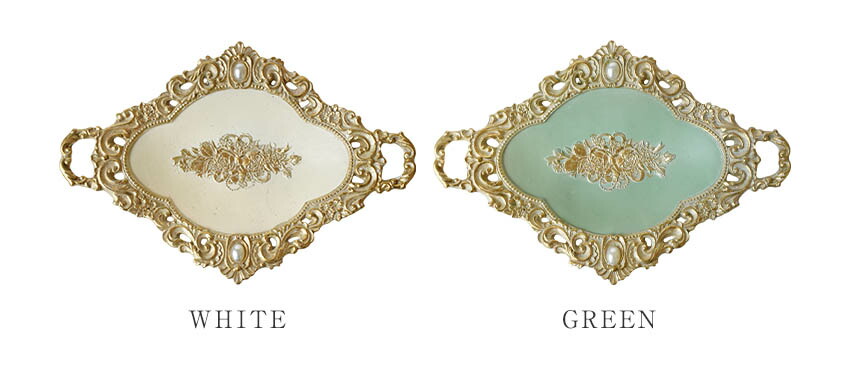 楽天市場】アンティークデコ ジュエリートレイ 小物入れ ロココ調