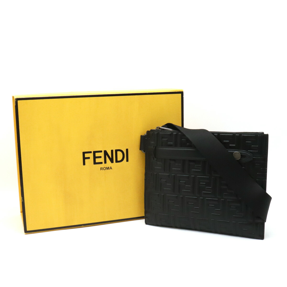 楽天市場】FENDI フェンディ FFロゴ エンボス ショルダーバッグ