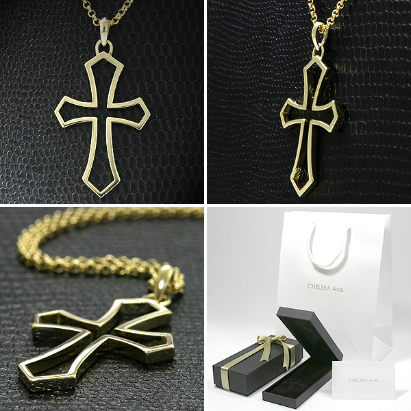 楽天市場】【ポイント2倍】クロス ネックレス k18 ゴールド メンズ